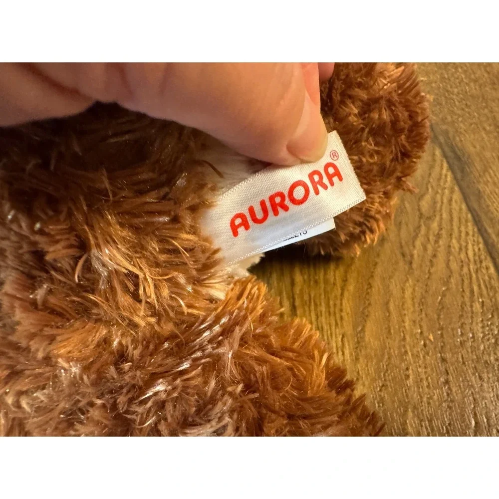 Aurora Olaf Saint‎ Bernard Dog Puppy Plush Stuffed Animal Realistic Brown 9 Inch